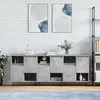 Image de Buffets 3 Pcs Gris Béton Bois D'ingénierie Vidaxl