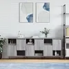 Image de Buffets 3 Pcs Sonoma Gris Bois D'ingénierie Vidaxl