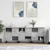 Image de Buffets 3 Pcs Gris Béton Bois D'ingénierie Vidaxl