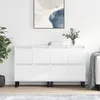 Image de vidaXL Buffets 2 pcs blanc bois dingénierie 3190181