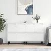 Image de vidaXL Buffets 2 pcs blanc brillant bois dingénierie 3190183