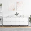 Image de Buffets 3 Pcs Blanc Bois D'ingénierie Vidaxl