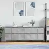 Image de Buffets 3 Pcs Gris Béton Bois D'ingénierie Vidaxl