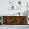 Image de vidaXL Buffets 3 pcs Chêne fumé Bois dingénierie 3190202