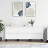 Image de Buffets 3 Pcs Blanc Bois D'ingénierie Vidaxl
