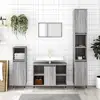 Image de Ensemble De Meubles De Salle De Bain 3 Pcs Sonoma Gris Vidaxl