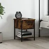 Image de Table De Chevet Chêne Fumé 34x35,5x45 Cm Bois D'ingénierie Vidaxl