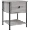 Image de Table De Chevet Sonoma Gris 34x35,5x45 Cm Bois D'ingénierie Vidaxl