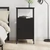 Image de vidaXL Table de chevet noir 41x31x80 cm bois d’ingénierie 825923