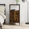 Image de Table De Chevet Chêne Fumé 41x31x80 Cm Bois D'ingénierie Vidaxl