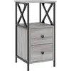 Image de Table De Chevet Sonoma Gris 34x35,5x70 Cm Bois D'ingénierie Vidaxl