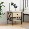Image de Table De Chevet Chêne Sonoma 40x42x45 Cm Bois D'ingénierie Vidaxl