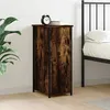 Image de Table De Chevet Chêne Fumé 32x42x80 Cm Bois D'ingénierie Vidaxl