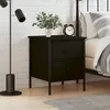 Image de Table De Chevet Noir 40x42x50 Cm Bois D’ingénierie Vidaxl