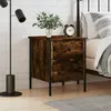 Image de Table De Chevet Chêne Fumé 40x42x50 Cm Bois D'ingénierie Vidaxl