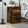 Image de Table De Chevet Chêne Fumé 40x36x60 Cm Bois D'ingénierie Vidaxl
