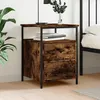 Image de Table De Chevet Chêne Fumé 44x45x60 Cm Bois D'ingénierie Vidaxl