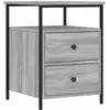 Image de Table De Chevet Sonoma Gris 44x45x60 Cm Bois D'ingénierie Vidaxl