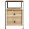 Image de Vidaxl table de chevet chêne sonoma 34x35,5x50 cm bois d'ingénierie