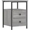 Image de Vidaxl table de chevet sonoma gris 34x35,5x50 cm bois d'ingénierie