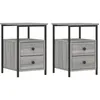 Image de Tables De Chevet 2 Pcs Sonoma Gris 34x35,5x50cm Bois Ingénierie Vidaxl