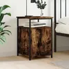 Image de vidaXL Table de chevet chêne fumé 40x42x60 cm bois dingénierie 826037