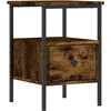 Image de Table De Chevet Chêne Fumé 34x36x50 Cm Bois D'ingénierie Vidaxl