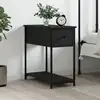 Image de Table De Chevet Noir 30x60x60 Cm Bois D’ingénierie Vidaxl