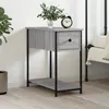 Image de Table De Chevet Sonoma Gris 30x60x60 Cm Bois D'ingénierie Vidaxl