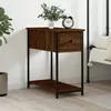 Image de Table De Chevet Chêne Marron 30x60x60 Cm Bois D'ingénierie Vidaxl