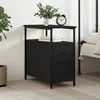 Image de Table De Chevet Noir 30x60x60 Cm Bois D’ingénierie Vidaxl