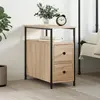 Image de Table De Chevet Chêne Sonoma 30x60x60 Cm Bois D'ingénierie Vidaxl