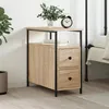 Image de vidaXL Table de chevet chêne sonoma 30x60x60 cm bois dingénierie 826065
