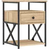 Image de Table De Chevet Chêne Sonoma 40x42x55 Cm Bois D'ingénierie Vidaxl