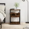 Image de Table De Chevet Chêne Fumé 40x42x55 Cm Bois D'ingénierie Vidaxl