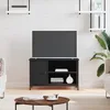 Image de vidaXL Meuble TV Noir 80x40x50 cm Bois dingénierie 832768