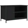 Image de Vidaxl meuble tv noir 80x40x50 cm bois d'ingénierie