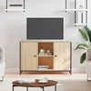 Image de vidaXL Meuble TV chêne sonoma 100x35x65 cm bois dingénierie 832779
