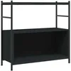 Image de Bibliothèque Noir 80x30x78,5 Cm Bois D'ingénierie Et Fer Vidaxl