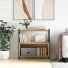 Image de Bibliothèque Chêne Sonoma 80x30x78,5cm Bois D'ingénierie Et Fer Vidaxl