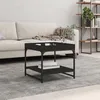 Image de vidaXL Table basse noir 49 5x49 5x45 cm bois dingénierie 832808