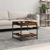 Image de vidaXL Table basse chêne fumé 495x495x45 cm bois dingénierie 832810
