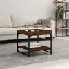 Image de Table Basse Chêne Marron 49,5x49,5x45 Cm Bois D'ingénierie Vidaxl