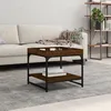 Image de vidaXL Table basse chêne marron 495x495x45 cm bois dingénierie 832812