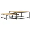 Image de Vidaxl tables basses gigognes 2 pcs chêne sonoma bois d'ingénierie