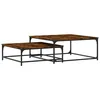 Image de Tables Basses Gigognes 2 Pcs Chêne Fumé Bois D'ingénierie Vidaxl