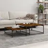 Image de vidaXL Tables basses gigognes 2 pcs chêne fumé bois dingénierie 832820