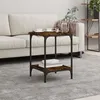 Image de vidaXL Table basse chêne fumé 40x40x55 cm bois dingénierie 832825