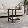 Image de Table Basse Chêne Marron 40x40x55 Cm Bois D'ingénierie Vidaxl