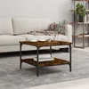 Image de vidaXL Table basse chêne fumé 55x55x40 cm bois dingénierie 832830